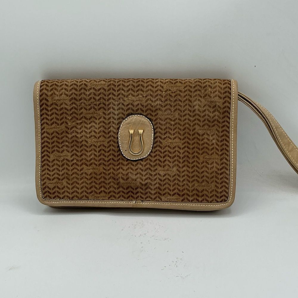 Caggiano Italian suede leather wallet/wristlet